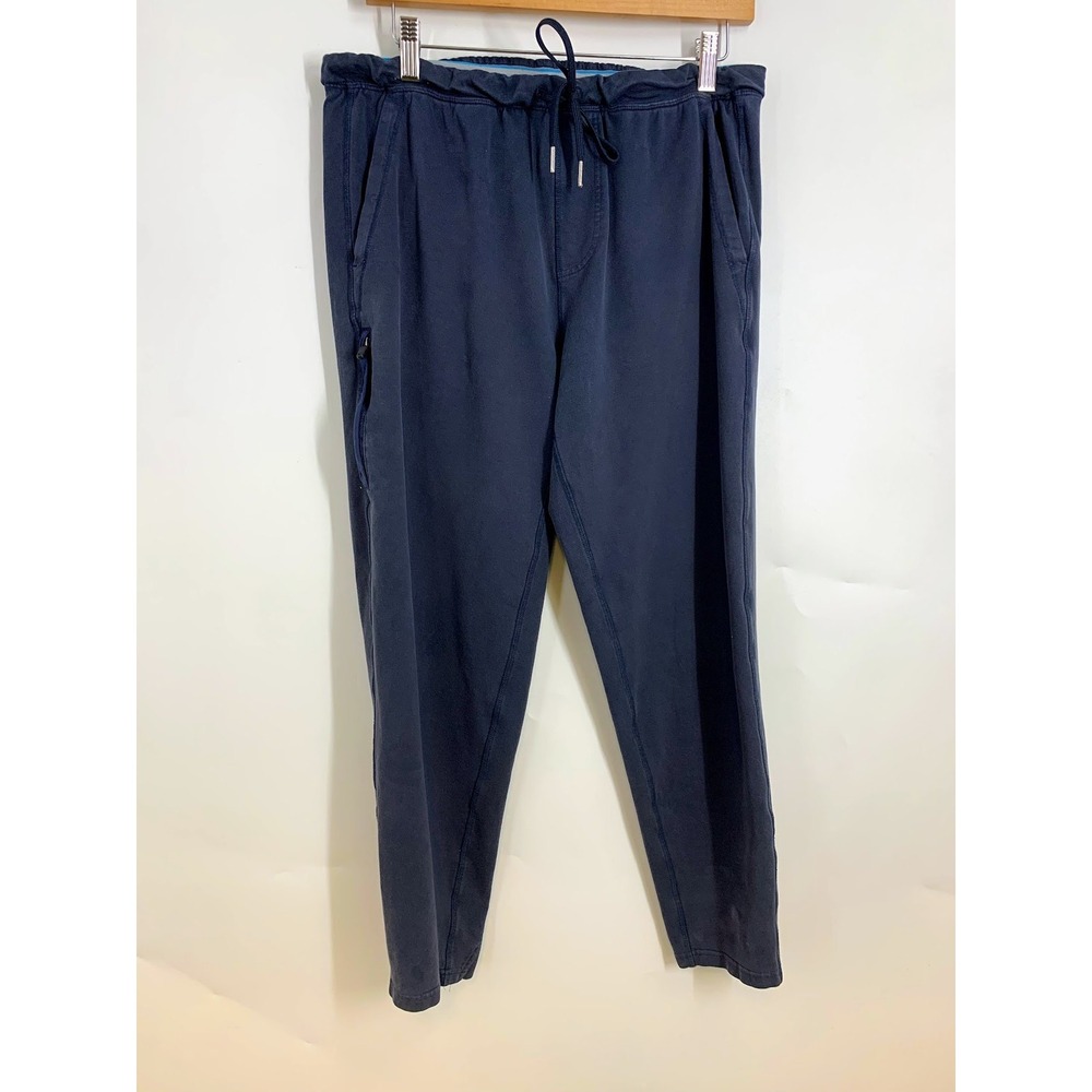 Mack Weldon Men Navy Blue Cotton Spandex Jogger Pants Drawstring Size‎ Medium
